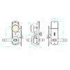 RFID Card Hotel Lock Management System/Split Electronic Induction Lock+Card (02-F-Right Push-Silver) view 2