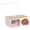 Stackable Clear Plastic CD Organizer,11.9"x 8.5"CD Storage Box, Clear CD Holder Case with Lids Store 40+ CDs, Storage Container Shelf Organizer Bin for DVDs,Video Games, Blu-ray, Books, Home, Office view 1