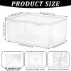 Stackable Clear Plastic CD Organizer,11.9"x 8.5"CD Storage Box, Clear CD Holder Case with Lids Store 40+ CDs, Storage Container Shelf Organizer Bin for DVDs,Video Games, Blu-ray, Books, Home, Office view 2
