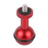 NovelGoal Aluminum Screw Fix Mount 1inch Ball Head Anti-Loose Adjustable Adapter for OS-MO 360/Hero 13 and All Hero Action Camera Cage Accessories (Red) view 2