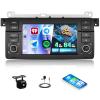 SIXTOP [8-Core 4+64G] Android Car Stereo Radio for BMW 3 Series E46 1998-2006 with Carplay Android Auto 59 UI Theme 7 Touchscreen Bluetooth5.0 GPS FM/RDS Network Radio DSP 32EQ AI Voice AHD Camera view 1