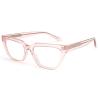 Dollger Blue Light Blocking Glasses For Woman Men Rectangle Cat Eye Computer BlueLight Glasses Clear Lens Non-Prescription Transparent powder frame view 1