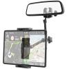Rearview Mirror Tablet Holder- Metal Long Arm 360 Rotation and Folding, Rear View Mirror Tablet Holder, Fit Thick Cases (Deep Max 1.18'') for iPad Pro Air Mini, Galaxy Tab, iPhone, 6-15.6'' Devices view 1
