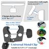 Rearview Mirror Tablet Holder- Metal Long Arm 360 Rotation and Folding, Rear View Mirror Tablet Holder, Fit Thick Cases (Deep Max 1.18'') for iPad Pro Air Mini, Galaxy Tab, iPhone, 6-15.6'' Devices view 3