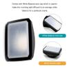 LingoFoto 30/37/43/46/49/52/58/62/67/72/77mm Square Lens Hood Cap Set,16:9 Wide Angle Video Camera Lens Shape Screw Mount Rectangular Lens Hood with White Balance Cap (43mm) view 3