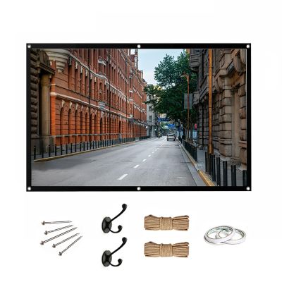 3D Projection Movie Screen 120inch, 100inch Portable Foldable Projection Screen, 16:9 HD, Soft Widescreen for Home Theater Outdoor Indoor(250inch)