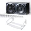 Zopsc Speaker Wall Mount for Sonos Five, Stainless Steel Heavy Duty Speaker Mount for Sonos Play 5, Stainless Steel Soundbar Bracket Replacement for Home Office (White) view 2