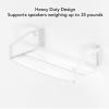 Zopsc Speaker Wall Mount for Sonos Five, Stainless Steel Heavy Duty Speaker Mount for Sonos Play 5, Stainless Steel Soundbar Bracket Replacement for Home Office (White) view 3