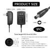 12V 3A Power Supply Adapter, AC 100-240V to DC 12V Power Cord Plug,Compatible with LED Strip Lights, Security Camera, Router, Audio, ADSL Cats, 5.5mm x 2.5mm Jack, Wall Charger for Home and Office Use view 2
