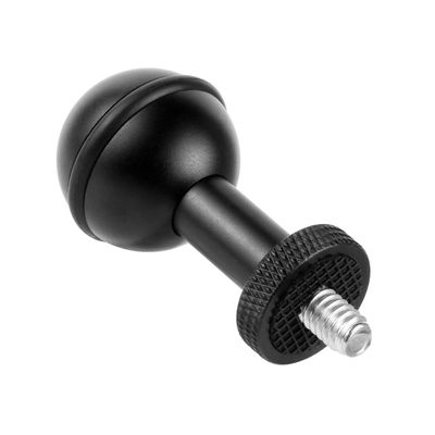 NovelGoal Aluminum Screw Fix Mount 1inch Ball Head Anti-Loose Adjustable Adapter for OS-MO 360/Hero 13 and All Hero Action Camera Cage Accessories (Black)