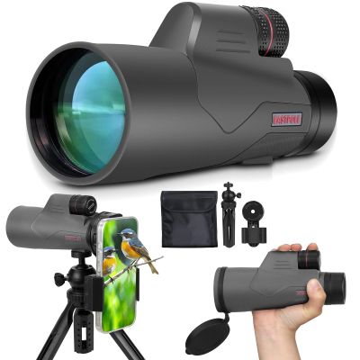 15X56 Monocular Telescope for Bird Watching Hiking Camping Wildlife Viewing, Adjustable Eyecup, Fully Multi-Coated Lenses, Rubber Armor, Non-Slip Grip, Fogproof, Waterproof