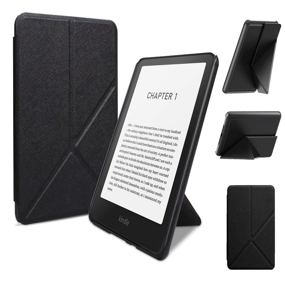 Case for 7 Inch Kindle Paperwhite 12th Gen 2024 and Kindle Colorsoft Signature Edition, Slim Light Shell Cover for All-New Kindle Paperwhite with Auto Wake/Sleep & Multi-Viewing Angles,Black