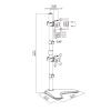 3FLQOOPP Monitor Mount Stand Monitor Mount Adjustable Up and Down Dual Screen Monitor Stand, Tilt Rotation, Monitor Mount Stand for 17"-32" Screen, Each Arm Holds Up to 8KG PC ?Monitor Mount view 2