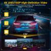 KuTaiTai 4K Dash Cam for Ford F150 2018-2025 F250/F350 Super Duty 2020-2025 XLT Lariat King Ranch Tremor Raptor Limited Platinum (Model A), WiFi&APP, Loop Recording, 24H Parking Monitor, 128GB Card view 4