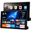 15.6 inch 4K Android Car TV Headrest Monitor for Cars Back seat Rear Entertainment System, Support Wireless Phone Link Touch Screen,with WiFi/Bluetooth/HDMI/USB/Video Player 4G+64G (2*PCs) view 1