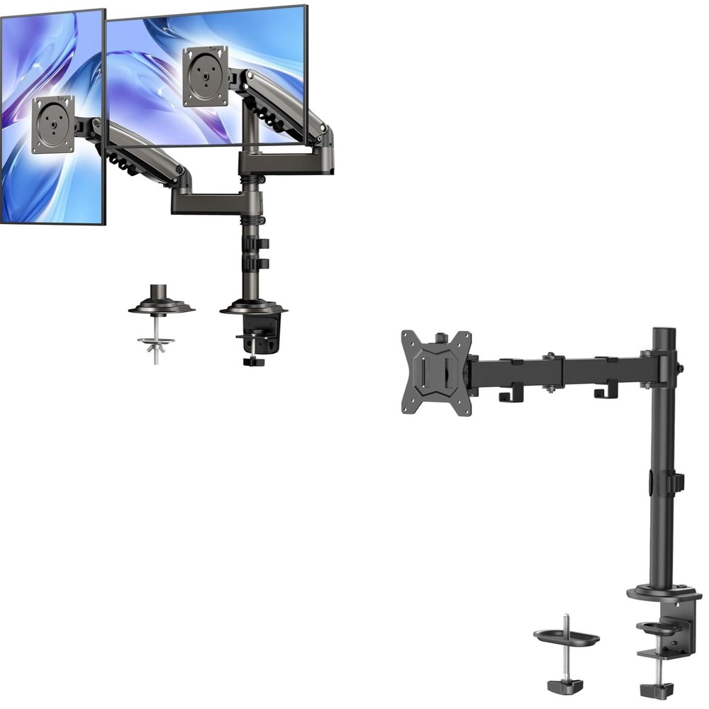 HUANUO Dual Monitor Stand&Single Monitor Mount