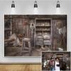 Renaiss 10x8ft Shabby Store Backdrop for Photoshoot Blacksmith Workshop Interior Background Photography Vintage Traditional Cabinets Rusty Tools Shop Rural Smithy Adult Man Photo Booth Studio Props view 1