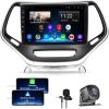 Android Car Radio for Jeep Cherokee 2013-2018, 10.1 Inch Head Unit Car Stereo with IPS HD Touch Screen, Wireless CarPlay, Android Auto, GPS, WiFi, Backup Camera, SWC, Bluetooth 5.2, 4+64GB view 1