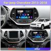 Android Car Radio for Jeep Cherokee 2013-2018, 10.1 Inch Head Unit Car Stereo with IPS HD Touch Screen, Wireless CarPlay, Android Auto, GPS, WiFi, Backup Camera, SWC, Bluetooth 5.2, 4+64GB view 2