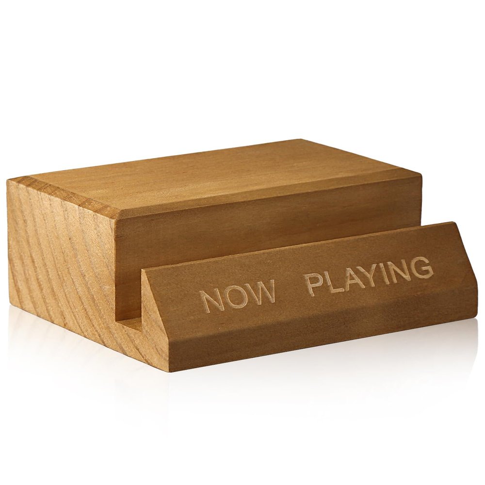 Qlearsoul Vinyl Record Stand, Now Playing Display Stand