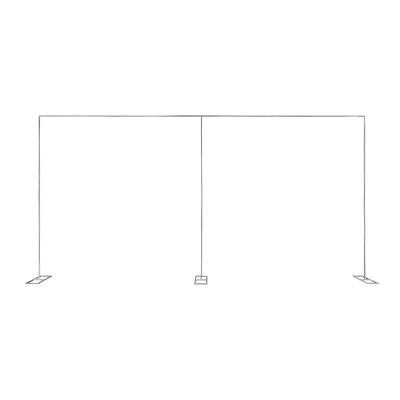 10ft x 20ft Arch Backdrop Stand, Heavy Duty Backdrop Stand Pipe Kit Background Support System Curtain Frame with Steel Base for Wedding Photography Trade Show Display, Length Not Adjustable