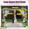 10ft x 20ft Arch Backdrop Stand, Heavy Duty Backdrop Stand Pipe Kit Background Support System Curtain Frame with Steel Base for Wedding Photography Trade Show Display, Length Not Adjustable view 4