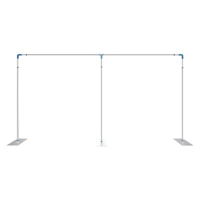 10ft x 20ft Telescopic Backdrop Stand Pipe Kit, Heavy Duty Breakapart Background Support Curtain Drape Stage Backdrop with Base for Wedding Party Photography Decoration (Drapes Not Included)
