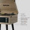 3-Speed Record Player, Bluetooth Turntable with Built-in Speakers and Detachable Legs,USB Playback& Vinyl-USB Recorder, Oatmeal view 4