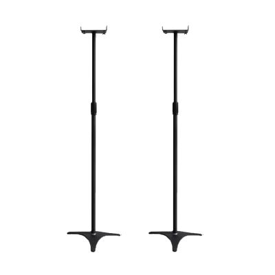 KIYILIHI Speaker Stand, Vertical 3-Claw Bottom Speaker Shelves,Adjustable Height 2 Speaker Stand with Threading Hole, for Home Theaters Professional Performance Recording Composing