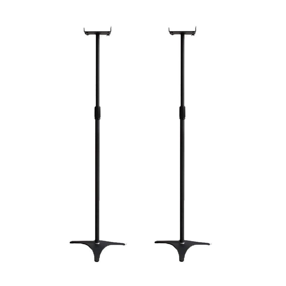 KIYILIHI Speaker Stand, Vertical 3-Claw Bottom Speaker Shelves,Adjustable Height 2 Speaker Stand with Threading Hole, for Home Theaters Professional Performance Recording Composing