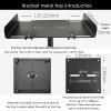 KIYILIHI Speaker Stand, Vertical 3-Claw Bottom Speaker Shelves,Adjustable Height 2 Speaker Stand with Threading Hole, for Home Theaters Professional Performance Recording Composing view 3