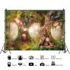 10x6.5ft Spring Backdrop Enchanted Garden Fairy Tale World Grass Wonderland Photography Background Girls Birthday Baby Shower Party Decorations Kids Photoshoot Supplies Photo Studio Props view 2