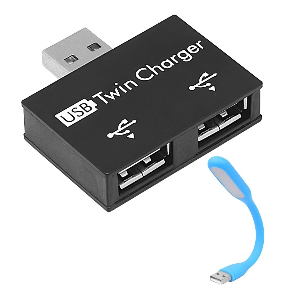 2 Port USB Hub - Compact USB Hub, duals USB Extender | USB Phone multii-Port Charging Converter, Plug and Play Charging Expansion Tool with Versatiles Connection for Home, Car, School Travel
