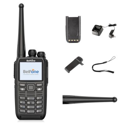 BelFone Two-Way Radio TD505, Professional Rechargeable Waterproof VHF/UHF Long Range Two-Way Radio with 5W, 32 Zones, 160 Channels (Black) (2-Pack)