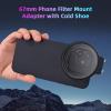 Andoer 67mm Phone Filter Mount Threaded Lens Filter Clip Full Metal with Cold Shoe Mount Replacement for iPhone 15/14/13/12 view 3