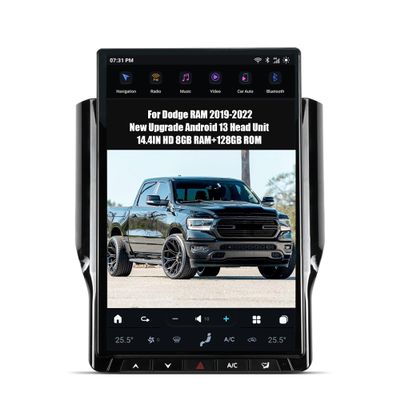 AuCar 2024 Latest Android 13 14.4 Inch T-Style Screen Car Radio Head Unit for Dodge RAM 2019-2022, AUCARAUTO Car Multimedia Stereo Video Player GPS Navigation 8GB RAM+128GB ROM