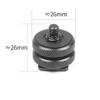 NovelGoal 3/8 to 1/4 Double Hot Shoe Mounts Dual Cold Shoe Mount for Mic/Light Connection for OS-MO 360/Hero 13 and Hero Actinon Camera (Black) view 2