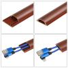 Cable Raceway Cord Cover for Wall 39" Lx1.2 Wx0.4 H Cord Hider Red Brown YENCONG691 view 3