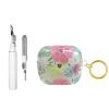 [3 in 1] TSVSXS Clear Floral Case Compatible with AirPods 4 with Active Noise Cancellation with Keychain, Cute Flowers Soft TPU Protective Cover for Woman with Cleaning Kit view 1