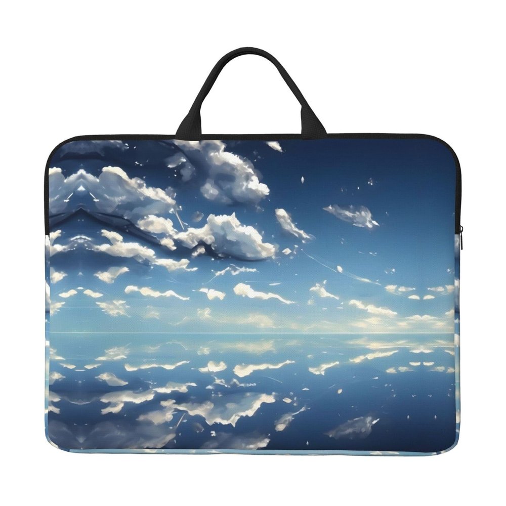 Blue sky and white clouds 14in Laptop Case Sleeve Bag - Carrying Business Travels, Office  Features Shoulder Messenger, Briefcase