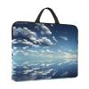 Blue sky and white clouds 14in Laptop Case Sleeve Bag - Carrying Business Travels, Office  Features Shoulder Messenger, Briefcase view 2