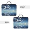 Blue sky and white clouds 14in Laptop Case Sleeve Bag - Carrying Business Travels, Office  Features Shoulder Messenger, Briefcase view 3