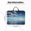 Blue sky and white clouds 14in Laptop Case Sleeve Bag - Carrying Business Travels, Office  Features Shoulder Messenger, Briefcase view 4