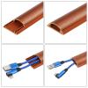 Cable Raceway Cord Cover for Wall 39" Lx1.2 Wx0.4 H Cord Hider Dark Brown YENCONG676 view 3