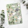 Clear Back Cover Insert for Kindle | Bookish Case Insert for E Reader | Agave Green Cardstock Insert | Booktok Stickers Case Insert | Book and Plant Lover Gifts (Kindle Basic 6") view 1