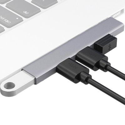 Aluminum 4 in 1 USB C Hub - USB Hub 3.0, USB 3.0 Hub, USB Hub for Pc | 5 Gbps USB Splitter Multiport Adapter, Enhanced Connectivity Portable 2 Port USB Hub for Pc, Laptop, Flash Drive, Keyboard