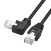 YACSEJAO RJ45 90 Degree Ethernet Cable Cat6 RJ45 Male to Right Angle Network Patch Cords Choose from Multiple Angle Lengths (Right Angle, 0.5M/1.6FT) view 1