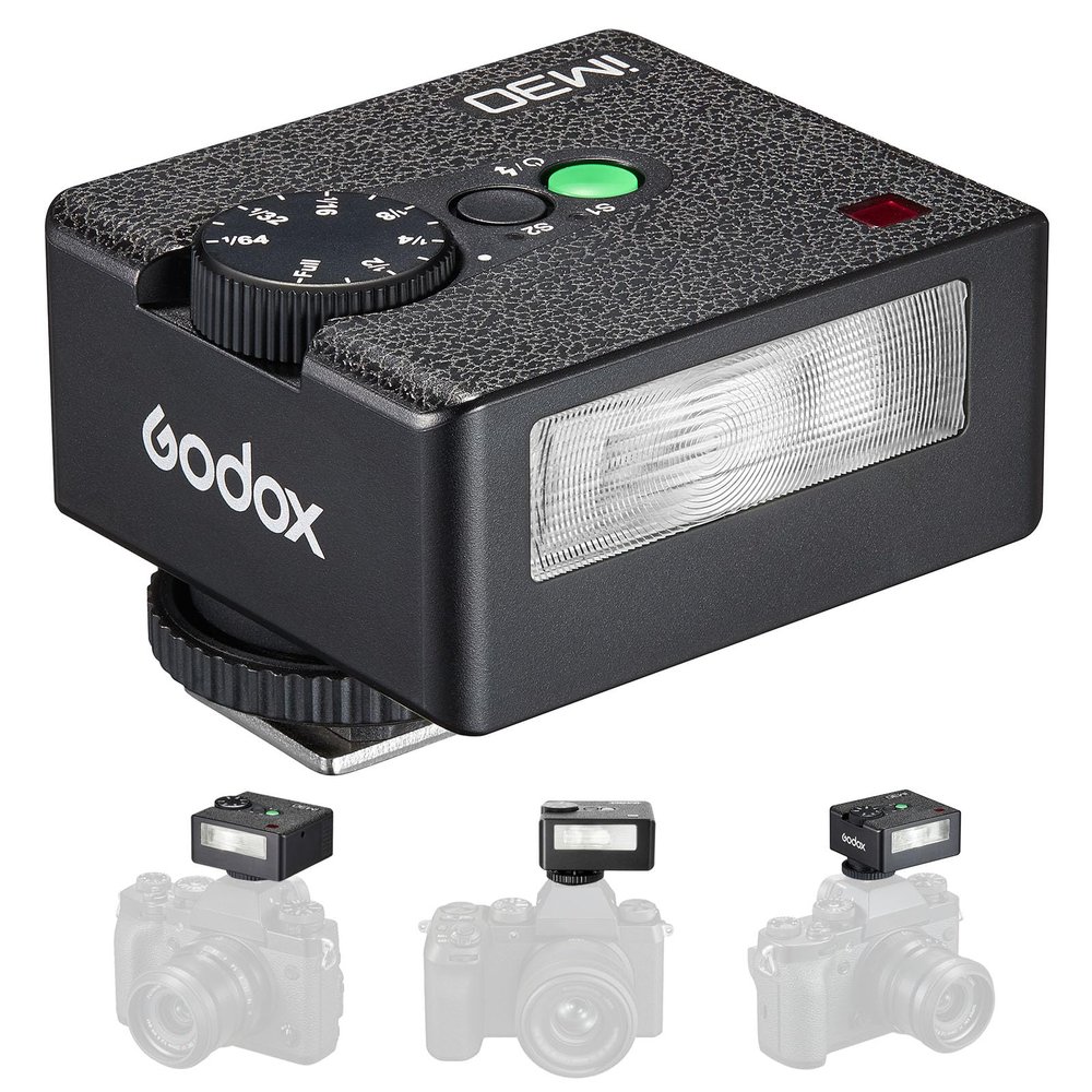 Godox iM30 Flash for Canon/Sony/Fujifilm/Nikon/Panasonic/Olympus, GN15 with 7 Levels Flash Power, S1/S2 Optical Control, GODOX iM 30 Mini Camera Flash for Sony ZV1/ZVE10 Camera, NOT for ZV-1F