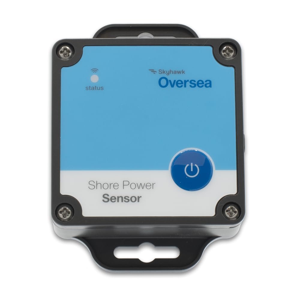 Skyhawk Oversea Shore Power Sensor | Detect Boat Power Loss Instantly | 110V Plug Monitor | Wireless, Self-Powered | Works with Oversea Hub for Dock Safety