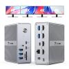 TobenONE DisplayLink Docking Station 4 Monitor with 4 HDMI, 18-in-1 Quad/Triple 4K@60Hz Display Dock with 120W Power Supply for Thunderbolt 5/4/3, USB4, USB-C Windows, MacBook(8 USB, Ethernet, etc) view 1